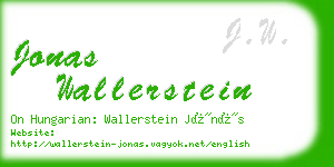 jonas wallerstein business card